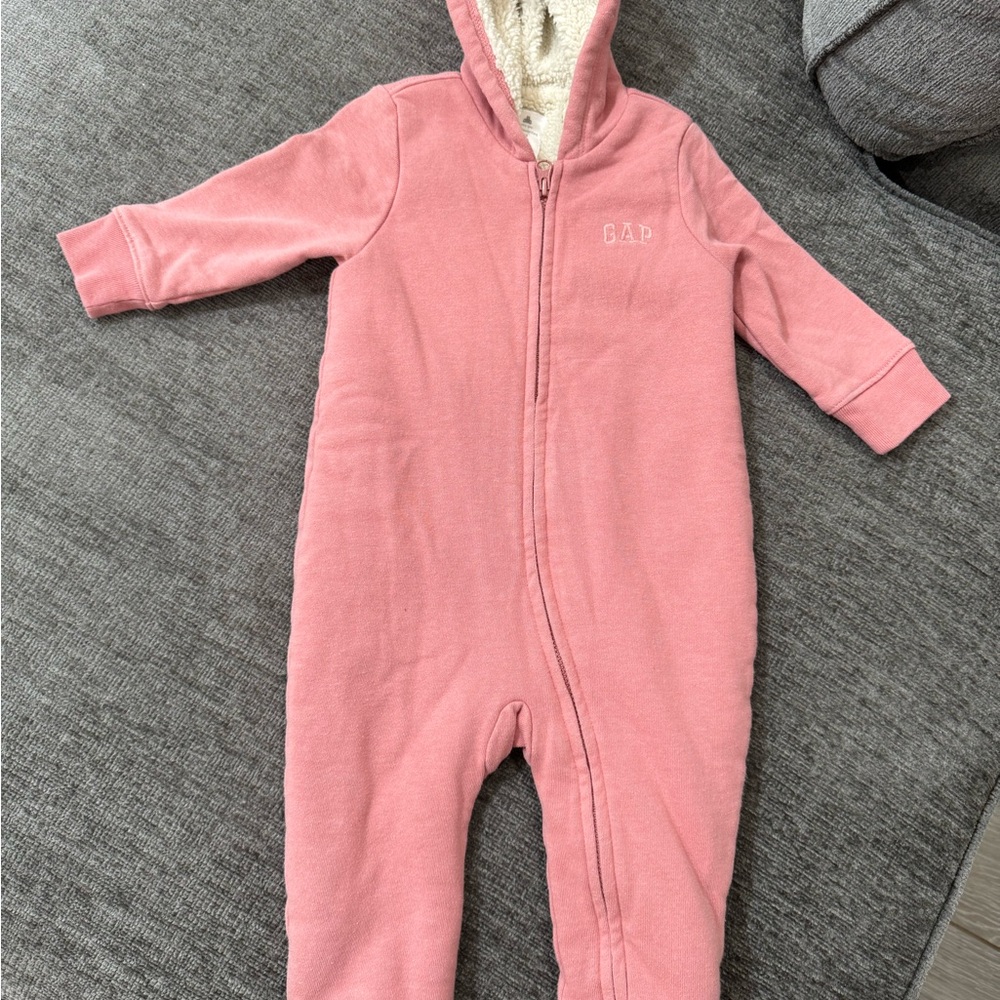 GAP Soft Pink Baby Hoodie with Ears
